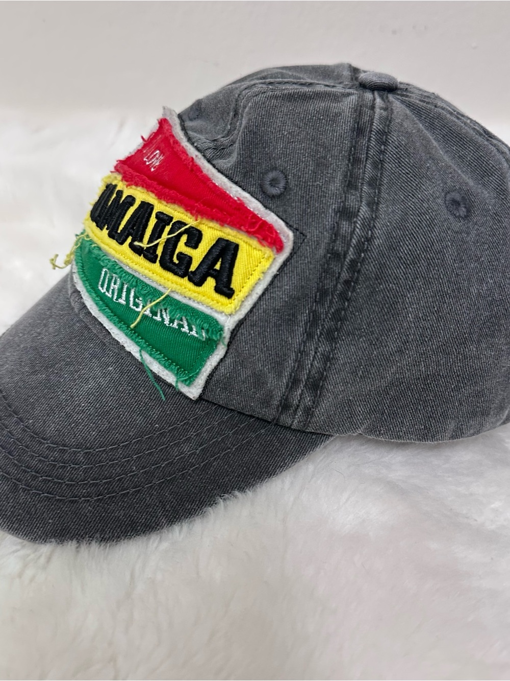 Jamaica, One Love Jamaican original Denim Strap Back Cap